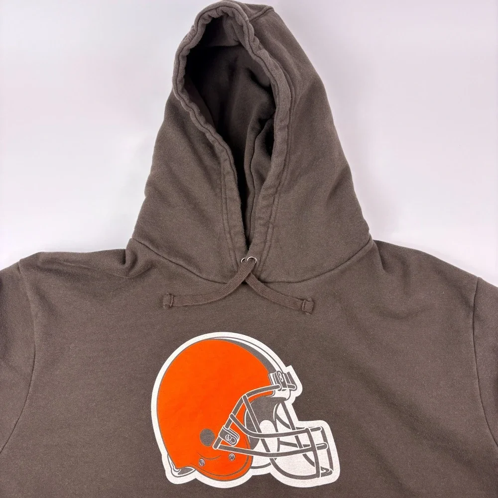 Fanatics Cleveland Browns Heavyweight Hoodie Mens 4XL Brown Orange Kangaroo Pckt